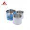 Chinese Factory Hot Sale white round empty plastic buckets various sizes tin box solvent can