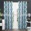 Teal bedroom fashion printed window blackout hotel curtain