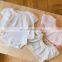 Baby Girl's Lace Collar Elastic Long-sleeved Jumpsuit Triangle Romper