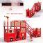 PE board fire truck children's entertainment slide equipment