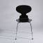China Supplier Modern Designed Dinning Chair With Black Painted and Walnut Veneer Ant Chair Designed