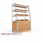 Good quality bakery equipment gondola wood bread display rack for retail supermarket