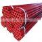 Outside galvanized lined red plastic coated composite steel tube pipe for supply water and fire