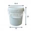 1Gallon PP Food Grade Round Plastic Buckets With Handle And Lids For Ice-cream ,Candy