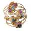 China Wholesaler Three Color Crystal Copper Gold Bracelet for Women Accessories