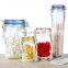 Ready to ship resealable mason bottle shape bag stand up pouch with window