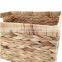 Natural Water Hyacinth Storage Bins Rectangular Basket