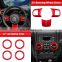 12 PCS Full Set Interior Decoration Steering Wheel Air Outlet Speaker Trim Kit  For Jeep Wrangler JK Accessories