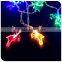 led battery operated christmas lights with christmas tree, snowflake, deers, flowers decoration china factory wholesale