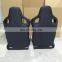 JBR1040 Black / White Stripes PVC Leather With Single Slider Universal Car Racing Seat