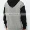 New design two tone warm cotton knitted pullover sweatshirt hoodies men's custom