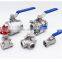 3 way motorized electric hydraulic long handle high pressure 304 stainless steel 2 pieces ball valve