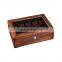Mens Wooden Watch Box Ginko Wood High End Quality Natural Veneer Inlay Business Wood Grain Paper Color Leather Watch Collect