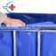 HC-M056 large capacity Stainless steel mobile medical trolley cart suspending bag for hospital dirty clothes