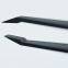 Black plastic tweezers clean carbon fiber tweezers pointed flat elbow round 93305