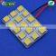 Super bright led panel light bulb 5050 15smd auto doom panel interior led for cars