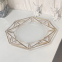 Wedding Party Supplies Decorations 13 Inch Retro Clear Gold Rim Octagonal shape Plastic Charger Plate