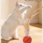 Meow Love New Soft Rubber Foam Cat Toy Ball With Feather Cat Sponge Sports Ball Kitten Interactive Toy