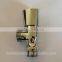 Brass angle valve with zinc or plastic handle