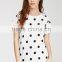 2015 Ladies All Over Polka Dot Print T Shirt for Women