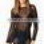 Fancy Ladies Tops Autumn 2015 Long Sleeve Sheer / Transparen Sexy Women t Black Mesh Tops