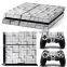 High Quality PVC Vinyl Decal For PS4 Console Sticker With 2 Controller Decal