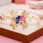 Hair accessories hair jewelry rhinestone wedding flowers gold plated jewelry wholesale crowns