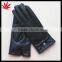 Women fashion cheap PU leather gloves with butterfly