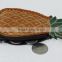 Leather flap embossed coin pouch small crafted bags Vintage wallet
