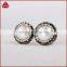 Factory wholesale fashion lady pearl clip-on earrings in silver sterling jewelry with gun- black CZ                        
                                                Quality Choice