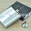 6oz Stainless Steel Liquor Wine Flask With Hinged Screw-On Cap DHL Freeshipping