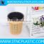 Plastic Wicker Can Basket Home Office Bathroom Kitchen Decor Garbage Trash Bedroom