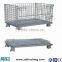 Galvanized wire wesh foldable container cage