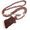 wood Jesus face pendant