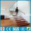 simple and modern indoor wood floating stairs
