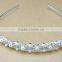 fashionable silver colour alloy crystal plastic pearls headband