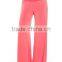 High Waist Solid Color Rayon High Legs Women Wholesale Ruffle Pants
