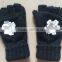 100%Acrylic Soft Chunky Knitting Warm Adult Women Glove Mittens WIth Snowflake