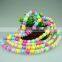 Colorful flower round shape necklace for kids jewelry beaded necklace