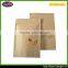 Waterproof Innoxious Stand Up Brown Kraft Paper Bag With Window And Zipper For Food Italy Whisky Heart Chocolate Honey Liquid