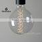 Globe 125 Spiral Big Spherical Light Bulb. Unique Spiral Retro Filament Bulb Works with dimmers.