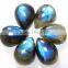 Natural Blue Fire Labradorite Pear Gemstone