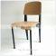 TDC-193-2 QVB HANGZHOU JIANDE TONGDA KOREA STYLE HPL VENEER BENTWOOD SEAT AND BACK BLACK POWED COATED STEEL FRAME DINING CHAIR