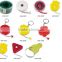 heart shape plastic measuring tape with keyring promotion