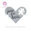Stainless steel 22mm floating locket plate for glass memory pendant necklace