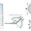 SH-135H Semi-circinal 135degree Double side good quality glass door floor hinge 6mm-12mm toughened galss fitting