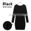 Alibaba China Winter Casual Women Long Sleeve Round Neck Warm Office Pullover Fashion Elegant Knit Sweater Dress With Velvet