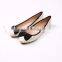 2016 shoes made in china ladies PU quilted soft ballerina with sweet bow