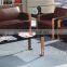 Light brown stainless steel legs office leather sofa