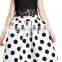 New Stylish Lady Women's Fashion Casual A-Line Polka Dot High Waist Skirt